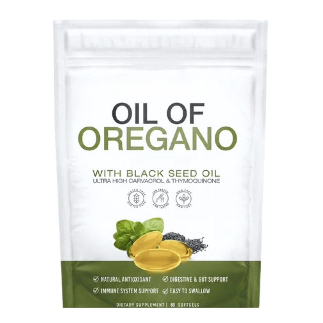 Oil Of Oregano with black seed oil pouch