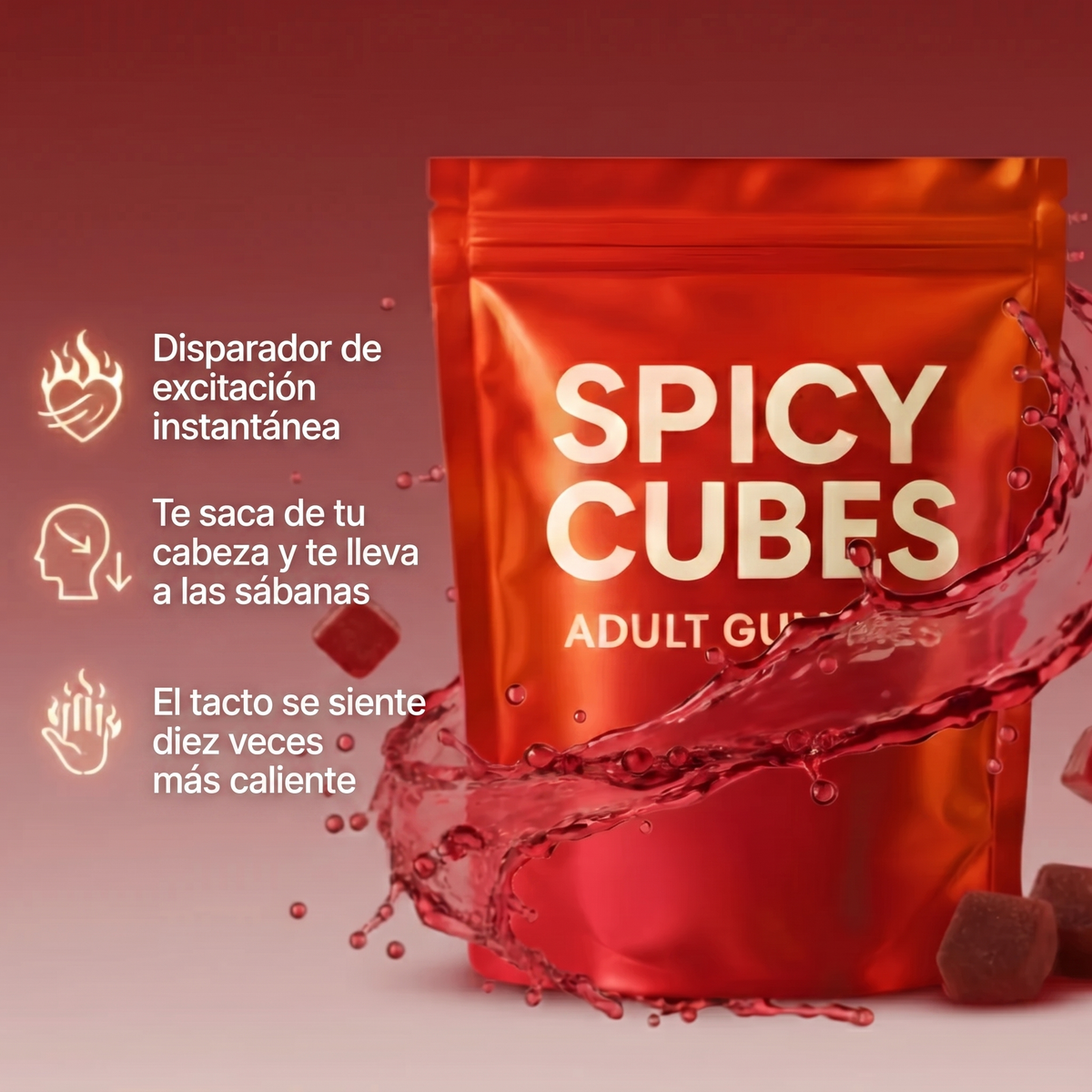 Spicy Cubes - Voksen-vingummier
