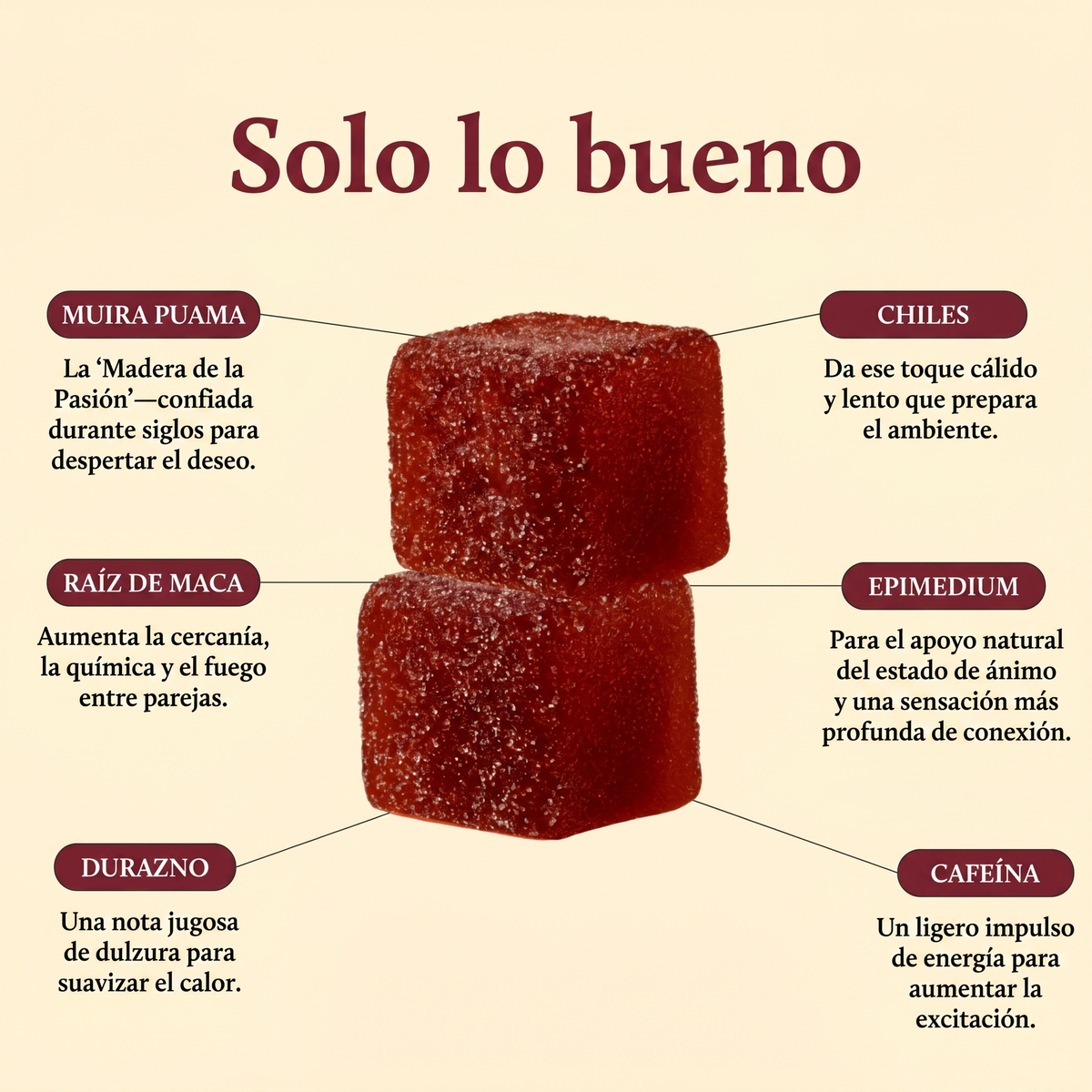 Spicy Cubes - Voksen-vingummier