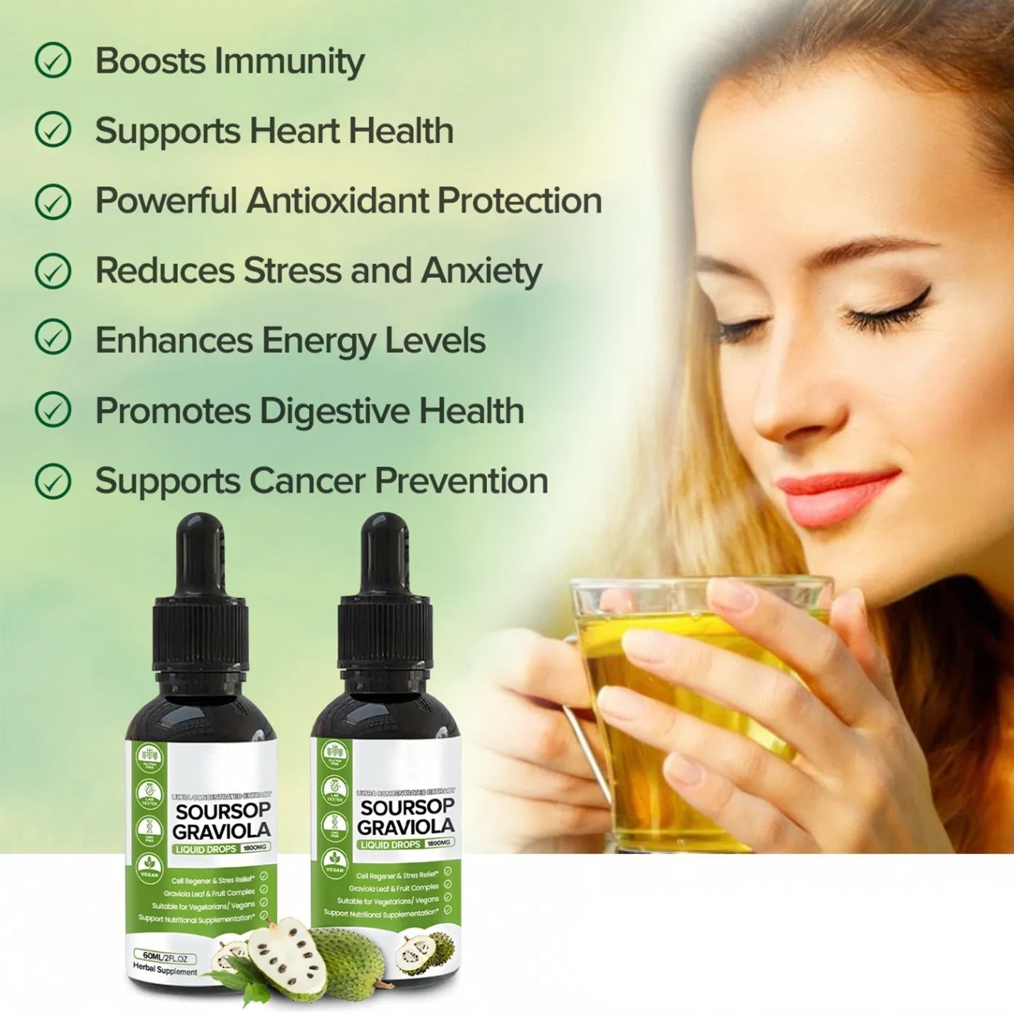 100% Pure Organic Soursop Drop Extract